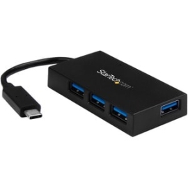 StarTech.com 4 Port USB C Hub - USB-C To 4x USB-A (USB 3.0/3.2 Gen 1 SuperSpeed 5Gbps) - USB Bus Or Self Powered - Bc 1.2 Charging Hub - 4 Total USB Port(s) - 4 USB 3.0 Port(s) - Pc HB30C4AFS
