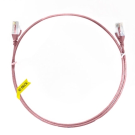 0.15m CAT6 Ultra Thin Lszh Ethernet Network Cable | 10 Pack Pink 004.004.7000.10PACK