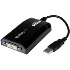 StarTech.com USB To Dvi Adapter - External USB Video Graphics Card For Pc And Mac- 1920x1200 - 1 X 4-pin USB 2.0 Type A - Male - 1 X 29-pin Dvi-I Digital Video - Female - Black USB2DVIPRO2