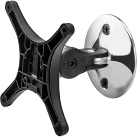 Af-Wd-P Swivel Wall Mount - Small Footprint - Capacity To 8kg (17.6lb) Flat, 5.5kg (12lb) Curved - Polished Silver AF-WD-P