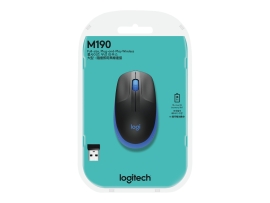 Logitech M190 Wireless Mouse Plug And Play, 2.4GHZ Nano Receiver - Blue - 1YR Wty 910-005914