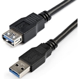 StarTech.com 2m Black SuperSpeed USB 3.0 (5Gbps) Extension Cable A To A - M/F - Extend Your SuperSpeed USB 3.0 Cable By Up To An Additional 2 Meters - 2 M USB 3.0 Cable Male To Female - USB 3.2 Gen 1 (5Gbps) Extender Cable - 2m USB 3.0 M/F Cable - 2 Mete