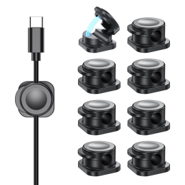 Choetech Mcc001-Bk 6 Pack Professional Grade Magnetic Lock Cord Holder Clips Black ELECHOMCC001BK