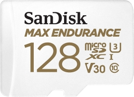 Sandisk Max Endurance Microsdxc Card Sqqvr 128G (60 000 Hrs) Uhs-I C10 U3 V30 100Mb/S R 40Mb/S W Sd Adaptor Sdsqqvr-128G-Gn6Ia FFCSAN128GQQVR