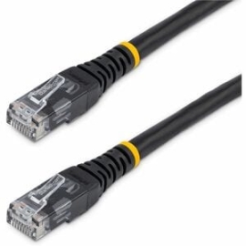 StarTech 10ft CAT6 Ethernet Cable - Black Molded Gigabit - 100W PoE Utp 250Mhz - Category 6 Patch Cord Ul Certified Wiring/TIA - 10ft Black CAT6 Ethernet Cable Delivers Multi Gigabit 1/2.5/5Gbps & 10Gbps Up To 160ft - 250Mhz - 24 Awg Stranded 100% Copper