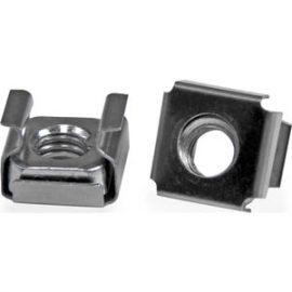 StarTech.com 50 Pkg M6 Cage Nuts For Server Rack Cabinet - Cage Nut - Stainless Steel - Silver - 50 / Pack CABCAGENUTS6
