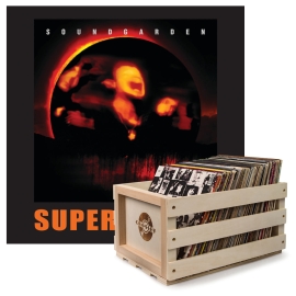 Crosley Record Storage Crate & Soundgarden Superunknown - Double Vinyl Album Bundle UM-B002047601-B