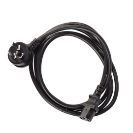 2m Iec Right Angle Mains With C13 Power Cable | Black 011.180.0019