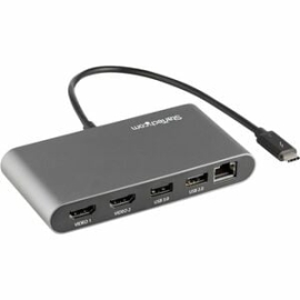 StarTech.com Thunderbolt 3 Docking Station For Notebook - Black, Silver - Thunderbolt 3 Certified Mini Dock - 40Gb Video & Data/dual Monitor 4K 60Hz HDMI/2x Usb-a 3.0/2.0/GbE - Bus-Powered - MacBook Pro 13/16/Air; Dell Xps/HP EliteBook/Lenovo X1 Carbon -