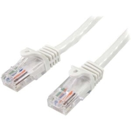 StarTech.com 0.5m White Cat5e Patch Cable With Snagless RJ45 Connectors - Short Ethernet Cable - 0.5 M Cat 5e Utp Cable - Make Fast Ethernet Connections With PoE Support - 0.5m Cat5e Patch Cable / Cat 5 Ethernet Cord / Cat5e Network Cable / Cat5e Utp Cab