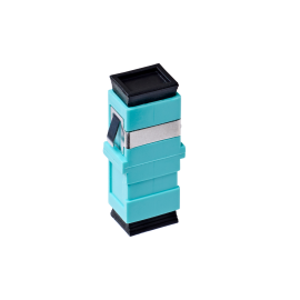 Sc OM3 / OM4 Multimode Through Coupler Flangeless Simplex | Aqua 015.002.0087