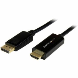 StarTech.com 6ft (2m) DisplayPort To HDMI Cable, 4K 30Hz Video, DP 1.2 To HDMI Adapter Cable Converter For HDMI Monitor/Display, Passive - 6.6ft/2m Passive DisplayPort To HDMI Cable Converter - 4K 30Hz/1080p/7.1 Audio/HDCP 1.4/Dpcp; DP 1.2 To HDMI 1.4 -
