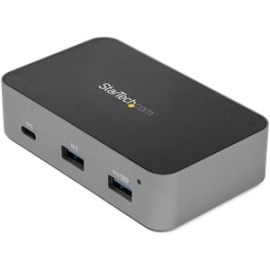 StarTech.com 4-Port USB C Hub - USB 3.2 Gen 2 (10 Gbps) - 3x USB-A & 1x USB-C - Powered - Universal Adapter Included - USB C Hub Adds 1x USB-C + 3x USB-A Ports (incl. One Fast-charge Bc 1.2) To Your USB-C Laptop Or Tablet - Universal Power Adapter Incl.