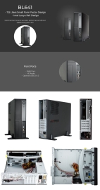 Sff Slim-Tower Case: BL641 - Black - 300W 80Plus Gold Psu Included 1x 5.25" Bay, 2x 3.5" Bays, 1x 2.5" Bay, 1x 80mm Fan, 2x USB 3.0, 2x USB 2.0, Supports: MATX BL641BK300U3GOLD