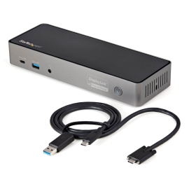 Startech.Com USB-C(TB3), USB-A Hybrid 4K Dock, Triple DISPL,HDMI(3),DP(3),USB(4),85W,AC,3Y DK31C3HDPD