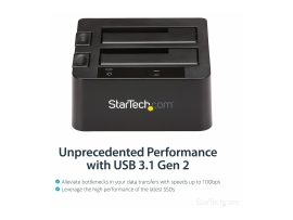 Startech USB 3.1 (10GBPS) Dual-Bay Dock For 2.5"/3.5" Sata Drives 2YR SDOCK2U313