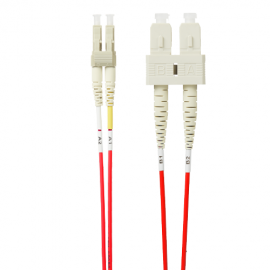 4Cabling 1.5M Lc-Sc Om4 Multimode Fibre Optic Patch Cable: Red (Fl.Om4Lcsc1.5Mr)