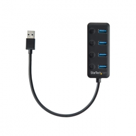 Startech Usb 3.0 Hub - 4X Usb-A Ports With Individual On/ Off Switches - Bus Powered - Portable