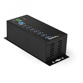 STARTECH.COM 7 PORT USB3.0 HUB, INDUSTRIAL, METAL, ESD & SURGE PROTECTION, MOUNT, DC, 2YR HB30A7AME