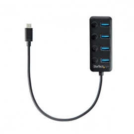 Startech Usb C Hub - 4X Usb-A Ports With Individual On/ Off Switches - Bus Powered - Portable