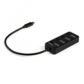 STARTECH.COM 4 PORT USB C HUB 5GBPS - 4X USB-A 3.0 - ON/OFF PORT SWITCHES 2 YR HB30C4AIB