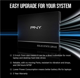 PNY CS900 4TB 2.5” SATA III Internal Solid State Drive (SSD) - (SSD7CS900-4TB-RB) Sequential Read of up to 560 MB/s and Write of up to 540 MB/s SSD7CS900-4TB-RB