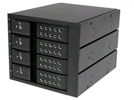 Startech 4 Drive Bay Aluminum Trayless Hot Swap Mobile Rack Backplane With Fan & Lock For 3.5in