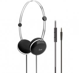 Iluv Sweet Cotton High-fidelity Stereo Headphones With Speakez Remote For Ipad / Iphone / Ipod Black Ihp613
