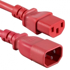 4Cabling 1.5M Iec Extension Cord M-F: Red 011.180.1212