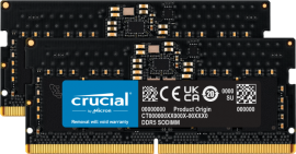 CRUCIAL 16GB KIT (2X8GB) DDR5 NOTEBOOK MEMORY, PC5-38400, 4800MHz, CL40, 1.1v, LIFE WTY [CT2K8G48C40S5]