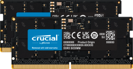 CRUCIAL 32GB KIT (2X16GB) DDR5 NOTEBOOK MEMORY, PC5-44800, 5600MHz, CL46, 1.1v, LIFE WTY[CT2K16G56C46S5]