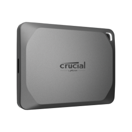 CRUCIAL X9 PRO 2TB PORTABLE USB-C SSD, UP TO 1050MB/s R/W, SILVER, 3YR WTY CT2000X9PROSSD9