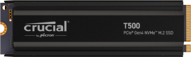 CRUCIAL T500 2TB + HEATSINK, M.2 INTERNAL NVMe PCIe4 NVMe SSD, 7400R/7000W MB/s, 5YR WTY CT2000T500SSD5