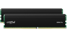 CRUCIAL PRO 64GB KIT (2x32GB) DDR4 DESKTOP MEMORY, PC4-25600, 3200MHz, LIFE WTY CP2K32G4DFRA32A