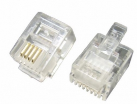 4cabling Rj12 6p4c Crimp Plug - Stranded - 10 Pack 005.002.0063