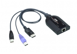 Aten Kvm Cable Adapter With RJ45 To DisplayPort (w/ Audio Signal) & USB To Suit Km And Kn Series KA7189-AX