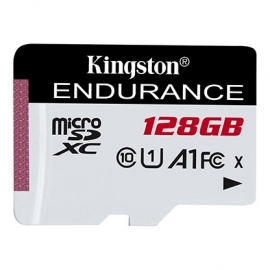 Kingston 128GBmicroSDXCEndurance 95R/45W C10 A1 UHS-I Card Only SDCE/128GB