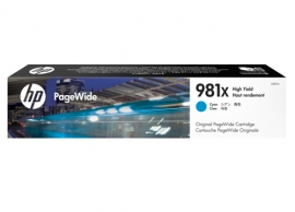 Hp 981x Cyan Original Pagewide Cartridge L0r09a
