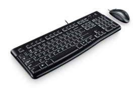Logitech MK120 Wired Keyboard & Mouse Combo, Desktop MK120, Black, USB 920-002586