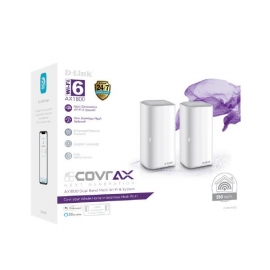 D-Link AX1800 Dual Band Seamless Mesh Wi-Fi 6 System (2-Pack) (COVR-X1872)
