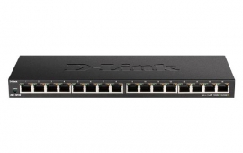 D-Link 16-Port Low Profile Gigabit Unmanaged Switch (DGS-1016S)