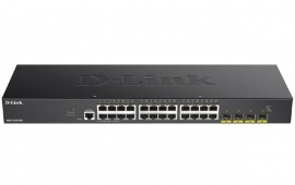 D-Link 28-Port Gigabit Smart Managed Switch with 24 RJ45 and 4 SFP+ 10G Ports (DGS-1250-28X)