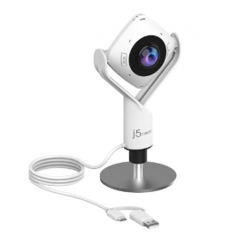 J5create JVCU360 - 360 All Around Conference Webcam for Huddle Rooms - Full HD 1080p video playback @ 30 Hz (JVCU360)