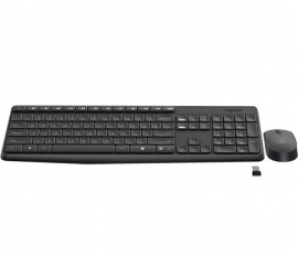 Logitech Wireless Keyboard & Mouse Combo, Mk235, Black, Usb Receiver, Full Size. 920-007937