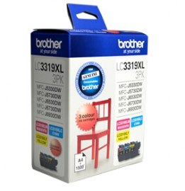 Brother Lc3319xl Colour Value Pack 1xcyan 1x Magenta 1x Yellow 8zca5d00256