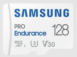 SAMSUNG (PRO ENDURANCE) 128GB MICRO SD CARD, w/ADAPTER, CL10, 100R/40W MB/s, 5YR WTY MB-MJ128KA/APC