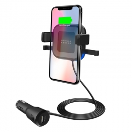 （Ls） Mbeat® Gorilla Power 10W Wireless Car Charger With 2.4A USB Charging, Air Vent Clip & Windshield Stand Black Package MB-WCS-02
