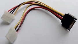 Generic Power Adapter Cable - Convert Psu Sata Plug To 4pin Molex Plug Cb Sata-molex2