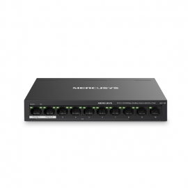 Mercusys MS110P, 10-Port 10/100Mbps Desktop Switch with 8-Port PoE+, 5 yrs. limited warranty