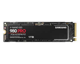 Samsung M.2 SSD: 1TB 980 PRO (2280) NVMe PCIe V-NAND R/W: 7,000/5,000 MB/s (MZ-V8P1T0BW)